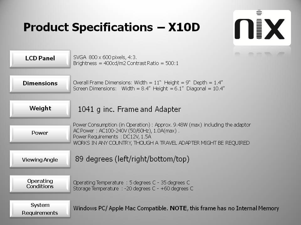 Nix X10D